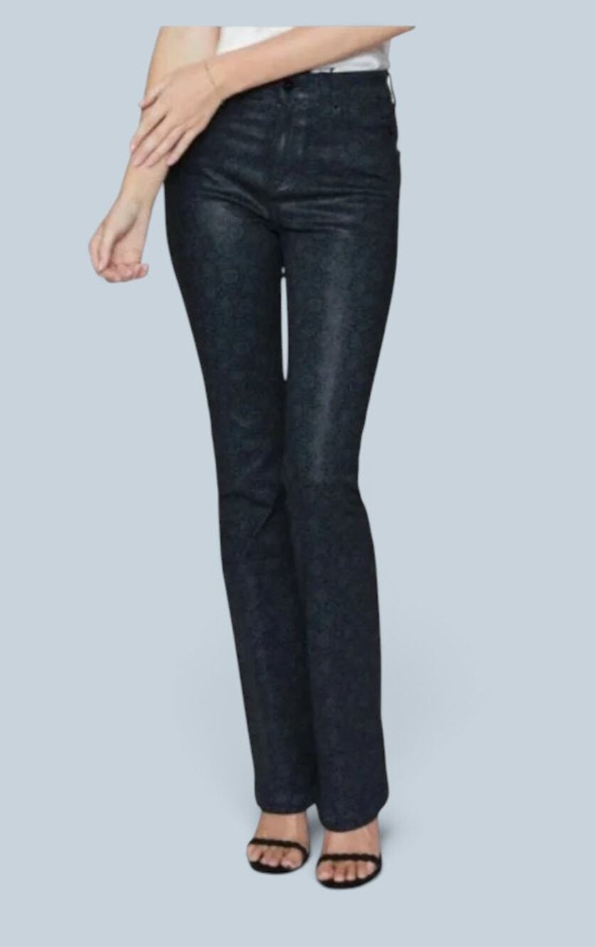 MORRIS & Co. x PAIGE "High Rise Manhattan" Bootcut Jeans Floral Mallow - Size 26